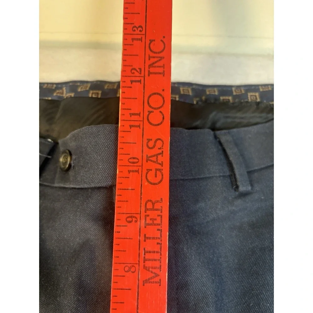 Lauren Ralph Lauren Pants 38x31 Navy Wool Trousers Preppy Flat Front Business